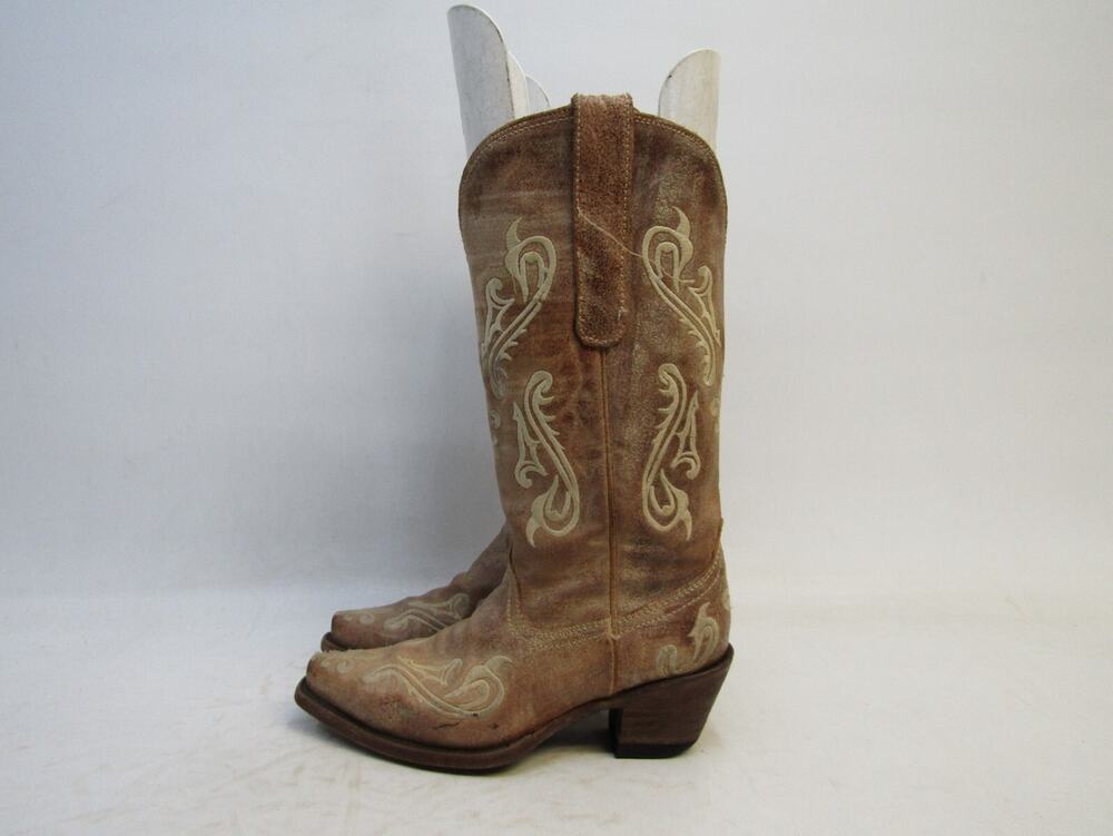 Corral Womens Size 6 M Brown Leather Western Cowboy Boots
